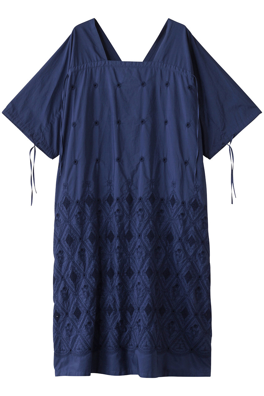 ANTIPAST G-DYED エンブロイダリードレス (ブルー, F) アンティパスト ELLE SHOP ANTIPAST G-DYED エンブロイダリードレス (ブルー, F) アンティパスト ELLE SHOP