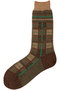 タータンチェックソックス アンティパスト/ANTIPAST ブラウン