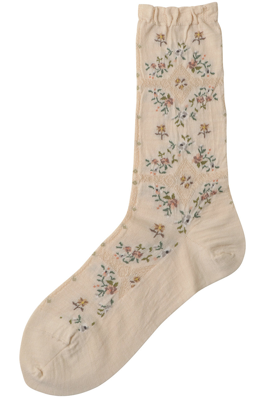 ANTIPAST ローズ ウォールソックス (アイボリー, F) アンティパスト ELLE SHOP ANTIPAST ローズ ウォールソックス (アイボリー, F) アンティパスト ELLE SHOP