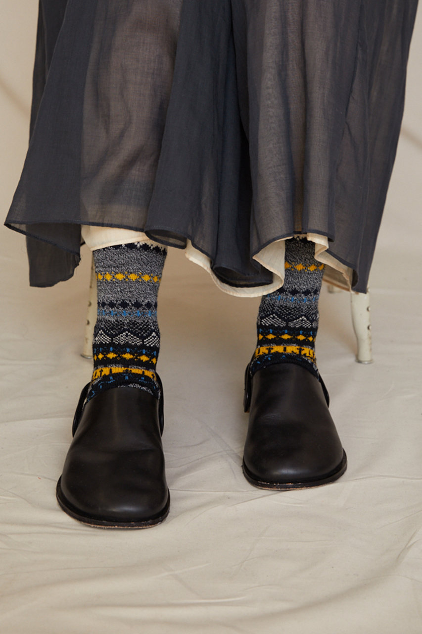 ANTIPAST(アンティパスト)｜ENGLISH STYLE ソックス/ブラック の通販