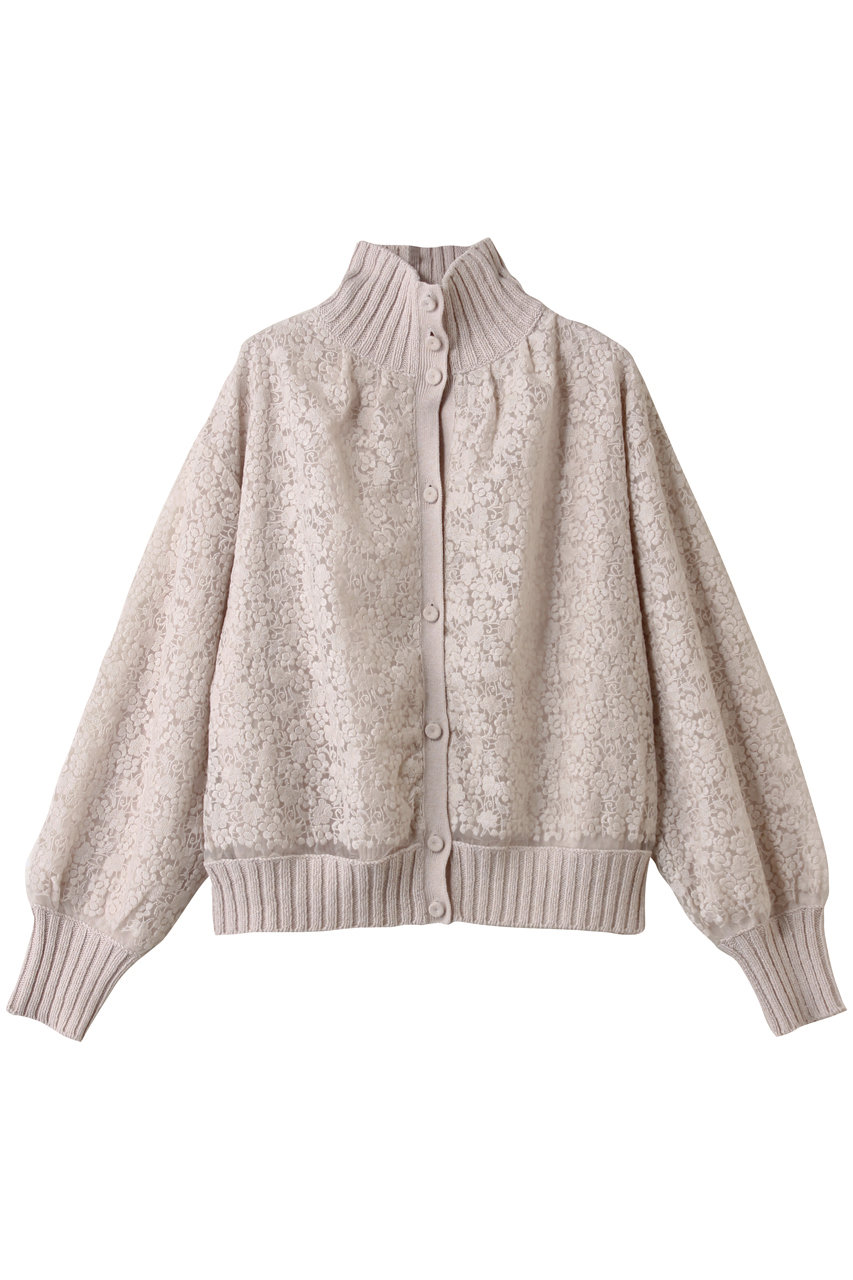 ANTIPAST オーガンジー花柄刺しゅうブルゾン (アイボリー, 2) アンティパスト ELLE SHOP