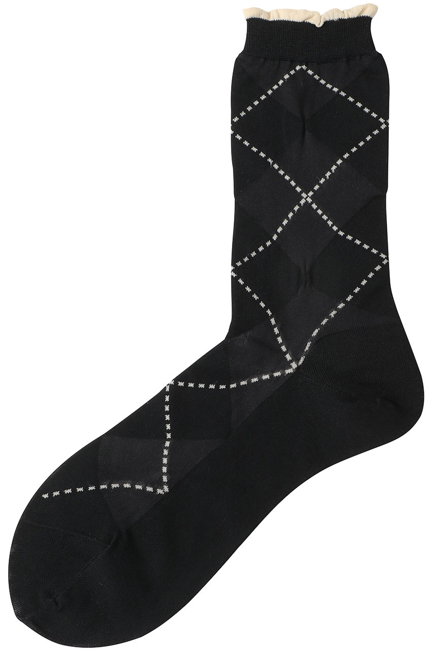 アンティパスト/ANTIPASTのシースルーアーガイルソックス(ブラック/AM-15B)