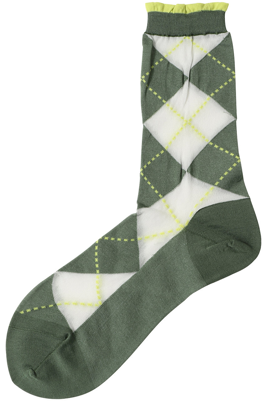 アンティパスト/ANTIPASTのシースルーアーガイルソックス(グリーン/AM-15B)