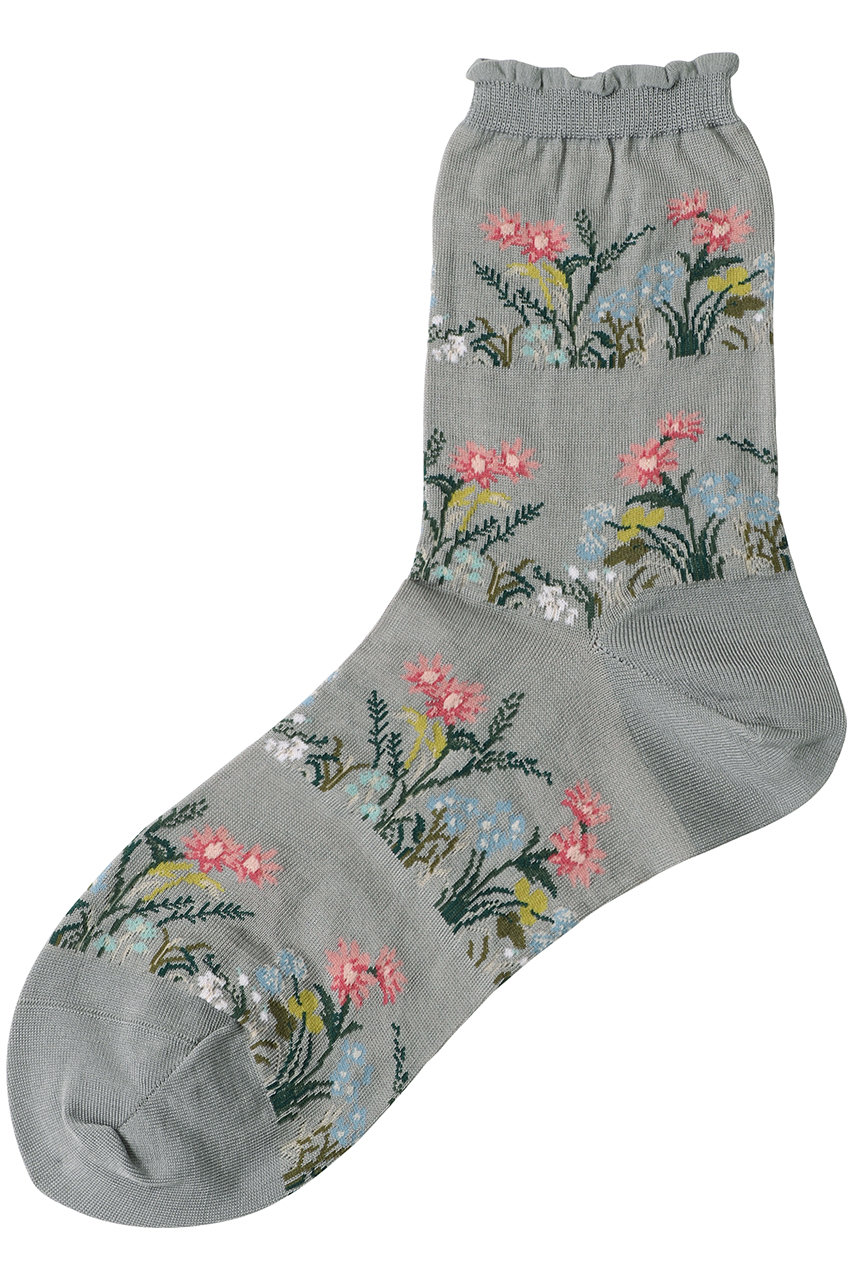ANTIPAST ワイルドフラワーソックス (グレー, F) アンティパスト ELLE SHOP