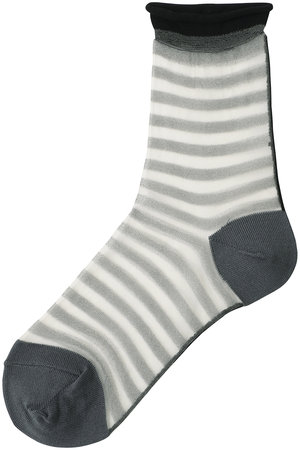 アンティパスト/ANTIPASTのシアークロスストライプソックス