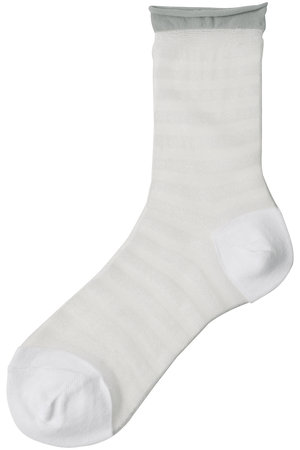 アンティパスト/ANTIPASTのシアークロスストライプソックス