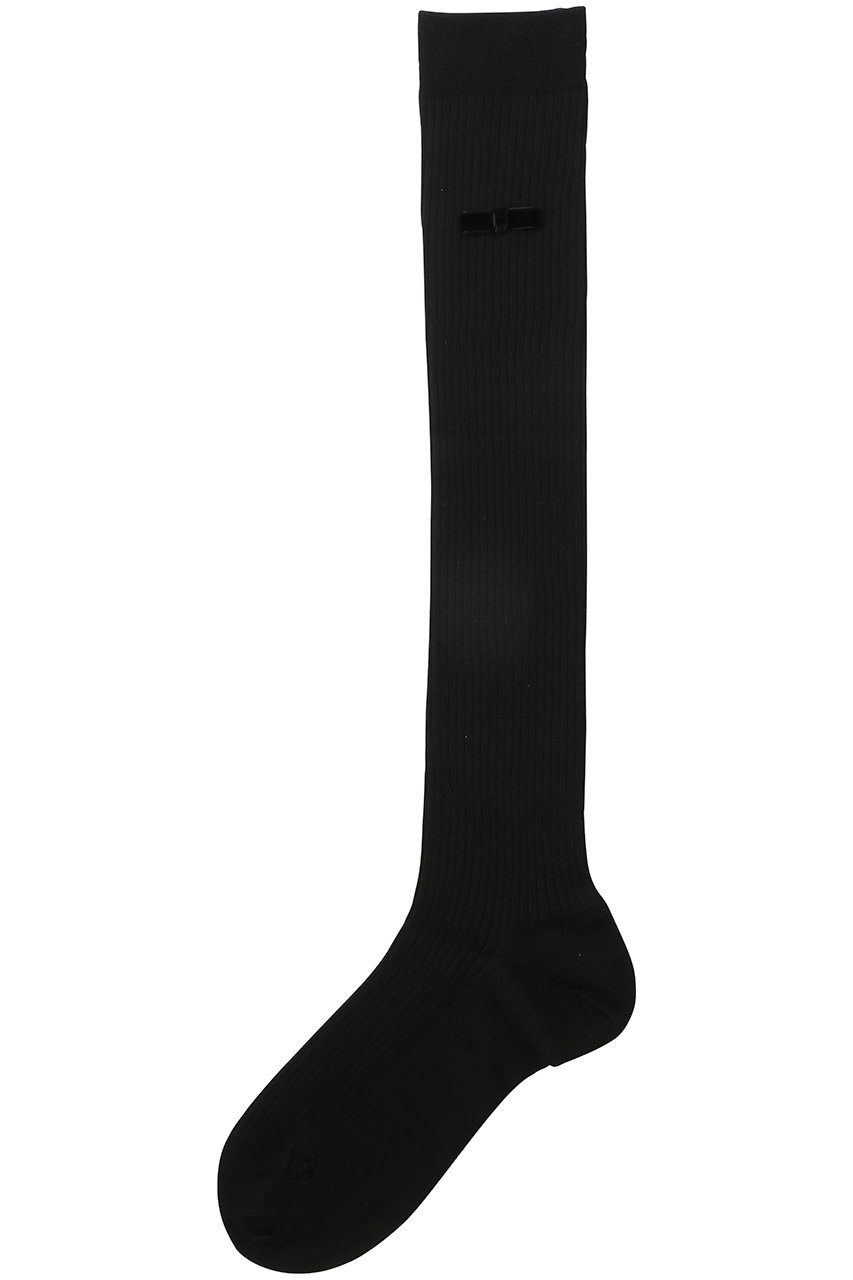 ANTIPAST リボンハイソックス (ブラック, F) アンティパスト ELLE SHOP