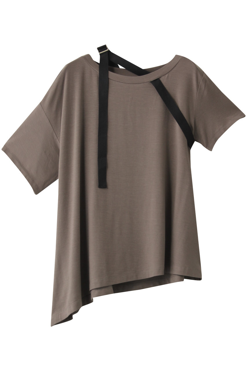 AULA アウラ 【AULA AILA】アシンメトリールーズTシャツ ベージュ