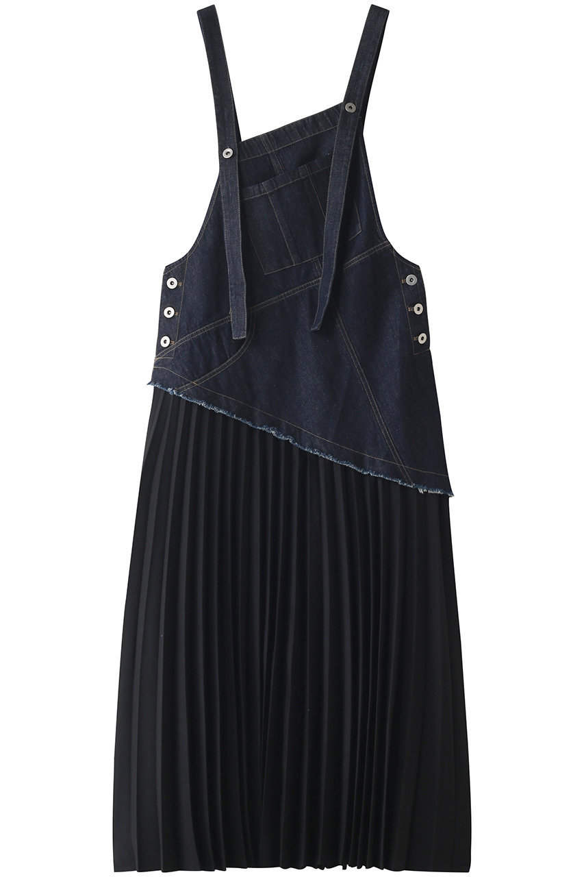 Aula アウラ Aula Aila デニムオーバーオールリメイクジャンパースカート Indigo の通販 Elleshop エル ショップ