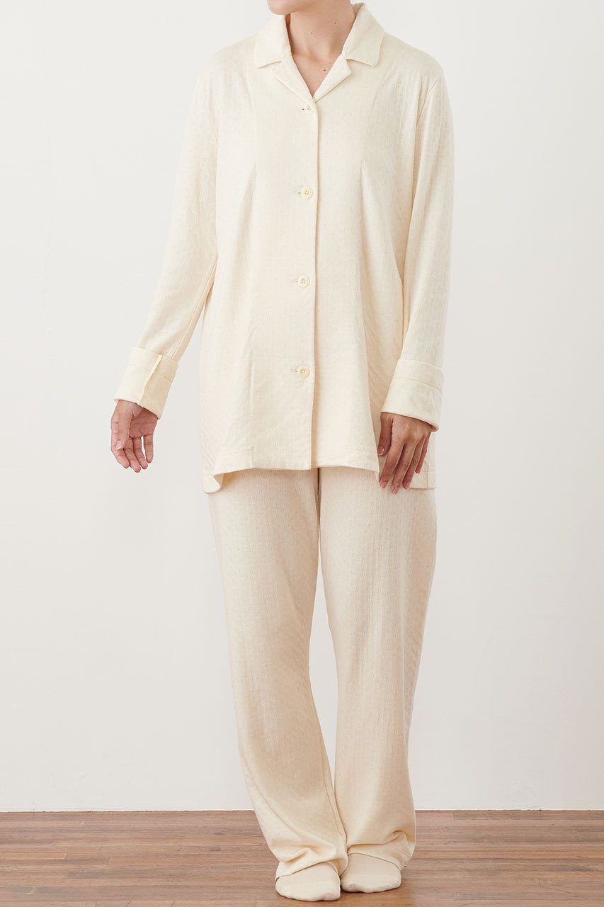 PRISTINE(プリスティン)｜前開きパジャマ/ナチュラル の通販｜ELLESHOP