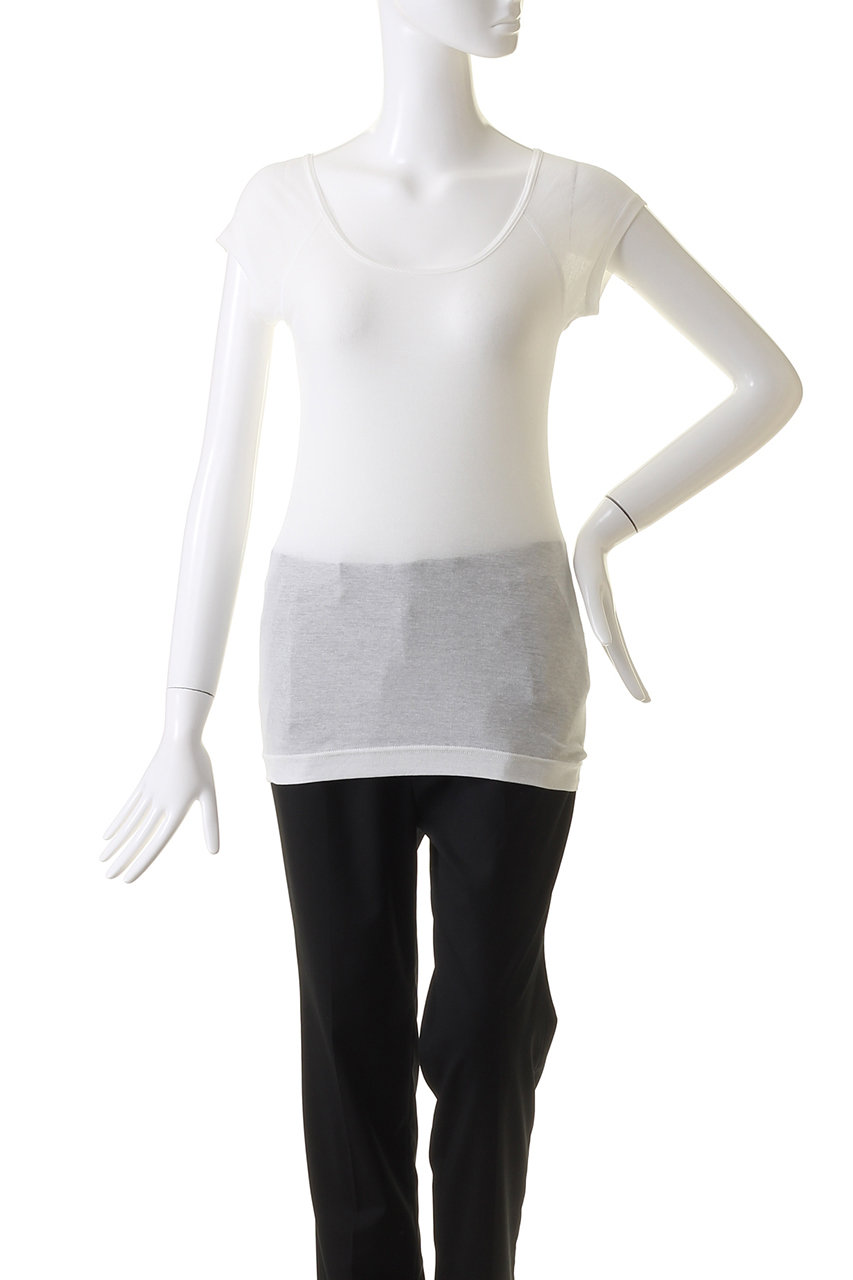 PRISTINE(プリスティン)｜フロストコットンフレンチスリーブ/ホワイト