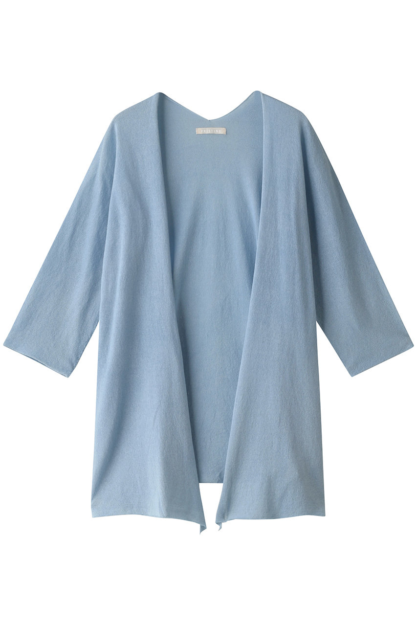 PRISTINE ペーパーコットン7分袖ロングカーディ (サックス, M) プリスティン ELLE SHOP PRISTINE ペーパーコットン7分袖ロングカーディ (サックス, M) プリスティン ELLE SHOP