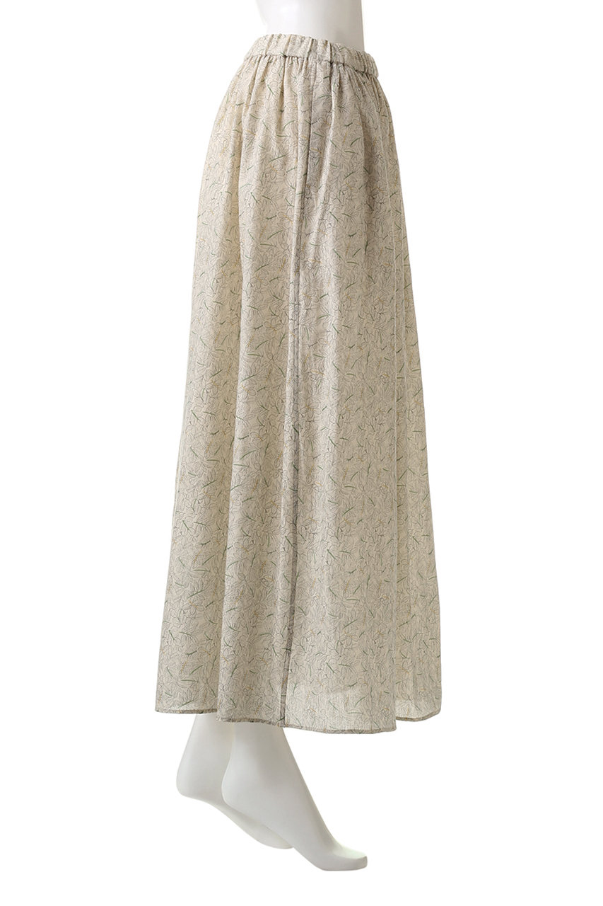 新品◯プリスティン◯コットンリネンフリンジギャザースカート　ロング コットンリネンフリンジギャザースカート ロング – PRISTINE