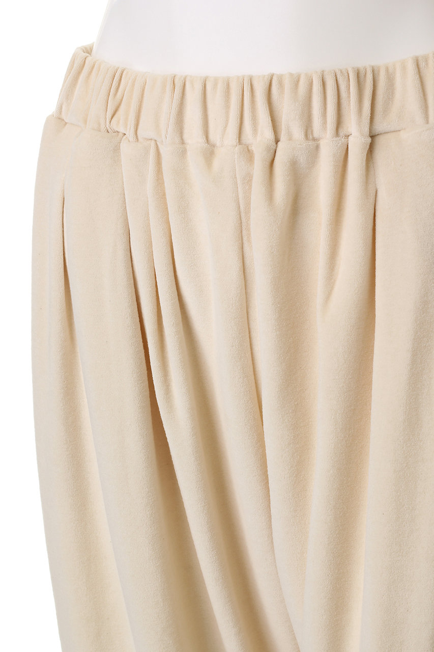 PRISTINE(プリスティン)｜ベロアジョガーパンツ/ナチュラル の通販