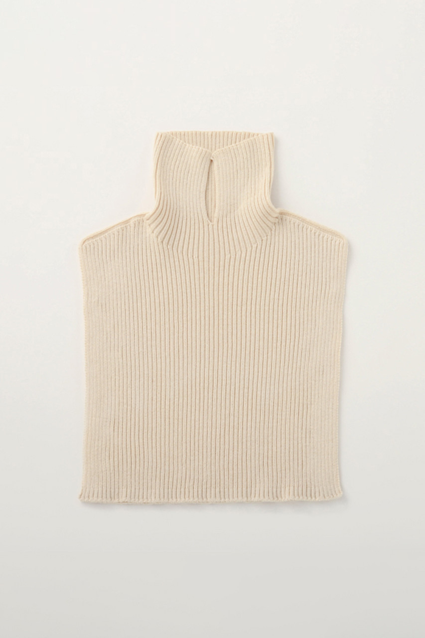 PRISTINE プリスティン カシミヤ混ニットカウル オーガニックコットン 綿 PRISTINE(プリスティン)｜カシミヤ混ニットリブカウル/ナチュラル の