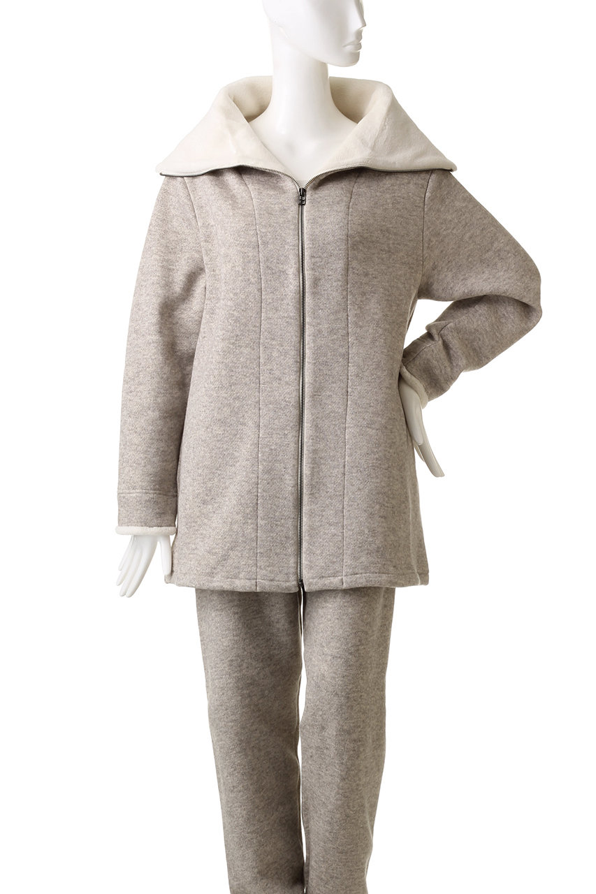 PRISTINE(プリスティン)｜ヤク裏毛スタンドカラーバルーンJK/グレー