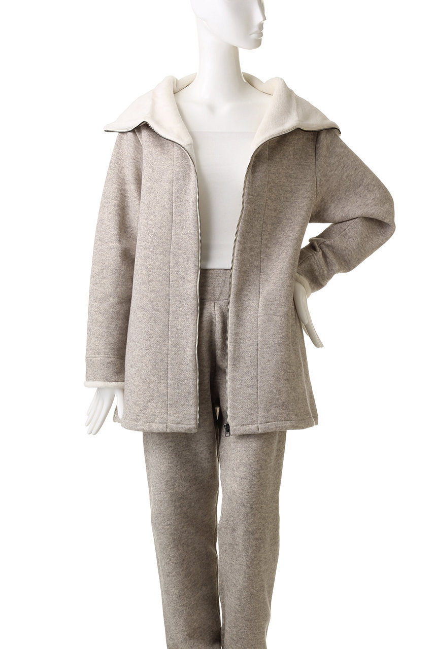 PRISTINE(プリスティン)｜ヤク裏毛スタンドカラーバルーンJK/グレー