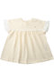 【KIDSシャドウボーダーレース付きワンピース プリスティン/PRISTINE ナチュラル