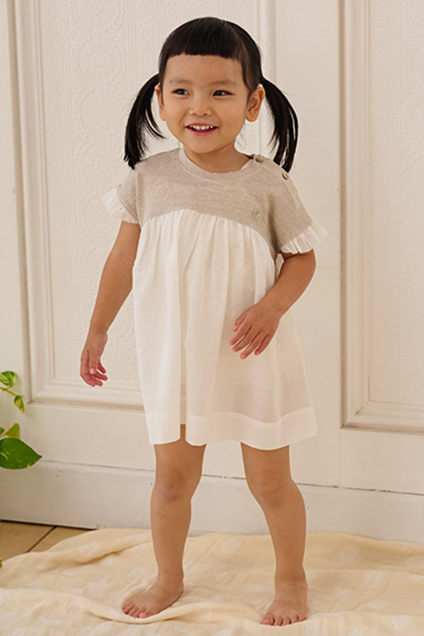 cl kids PRISTINE(プリスティン)｜【KIDS】ＣＬプレーティング切り替えＯＰ/グレー の通販｜ELLESHOP・(エル・ショップ)