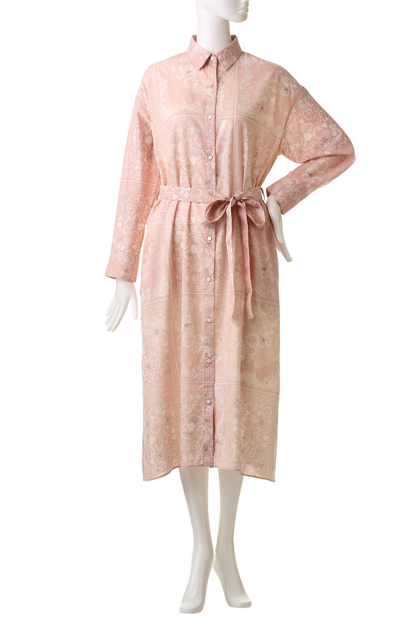 PRISTINE バンダナワンピース　ピンク　オーガニックコットン　プリスティン裾幅75cm