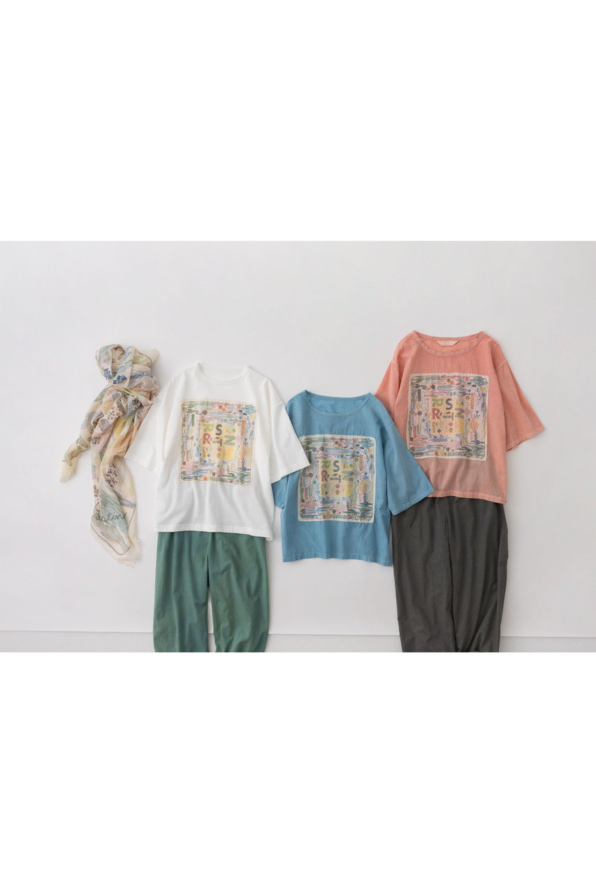 PRISTINE(プリスティン)｜cactus flowerTシャツ/ホワイト の通販 