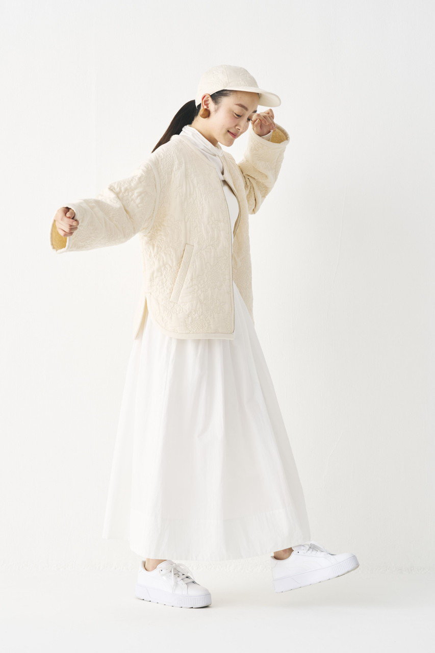 新品◯プリスティン◯フラワーキルトノーカラージャケット PRISTINE(プリスティン)｜フラワーキルトノーカラージャケット
