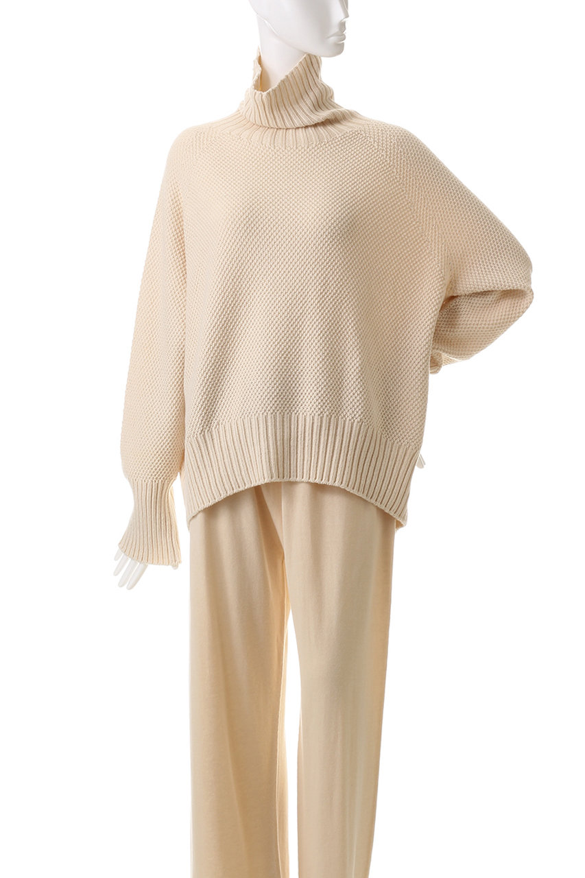 プリスティン鹿の子ビッグタートルセーター PRISTINE(プリスティン)｜鹿の子ビッグタートルセーター/ナチュラル の