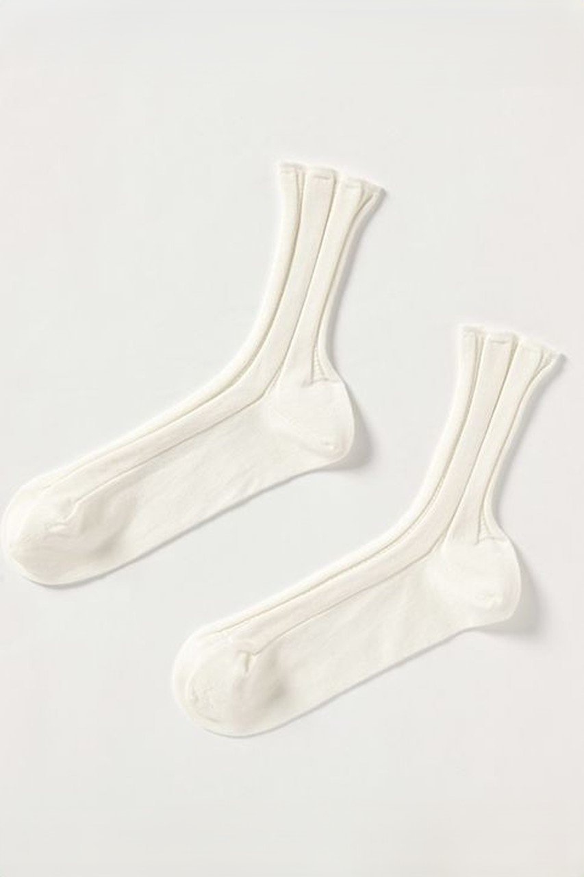 PRISTINE タックリブソックス (ホワイト, 22-24) プリスティン ELLE SHOP PRISTINE タックリブソックス (ホワイト, 22-24) プリスティン ELLE SHOP