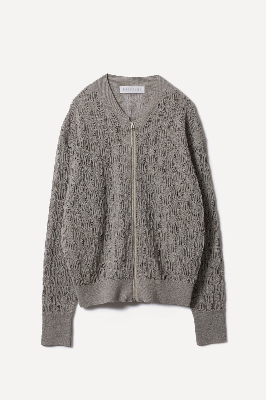【新品】プリスティン（PRISTINE）爽ヤクレーシーニットブルゾン PRISTINE(プリスティン)｜爽ヤクレーシーニットブルゾン/グレー の通販