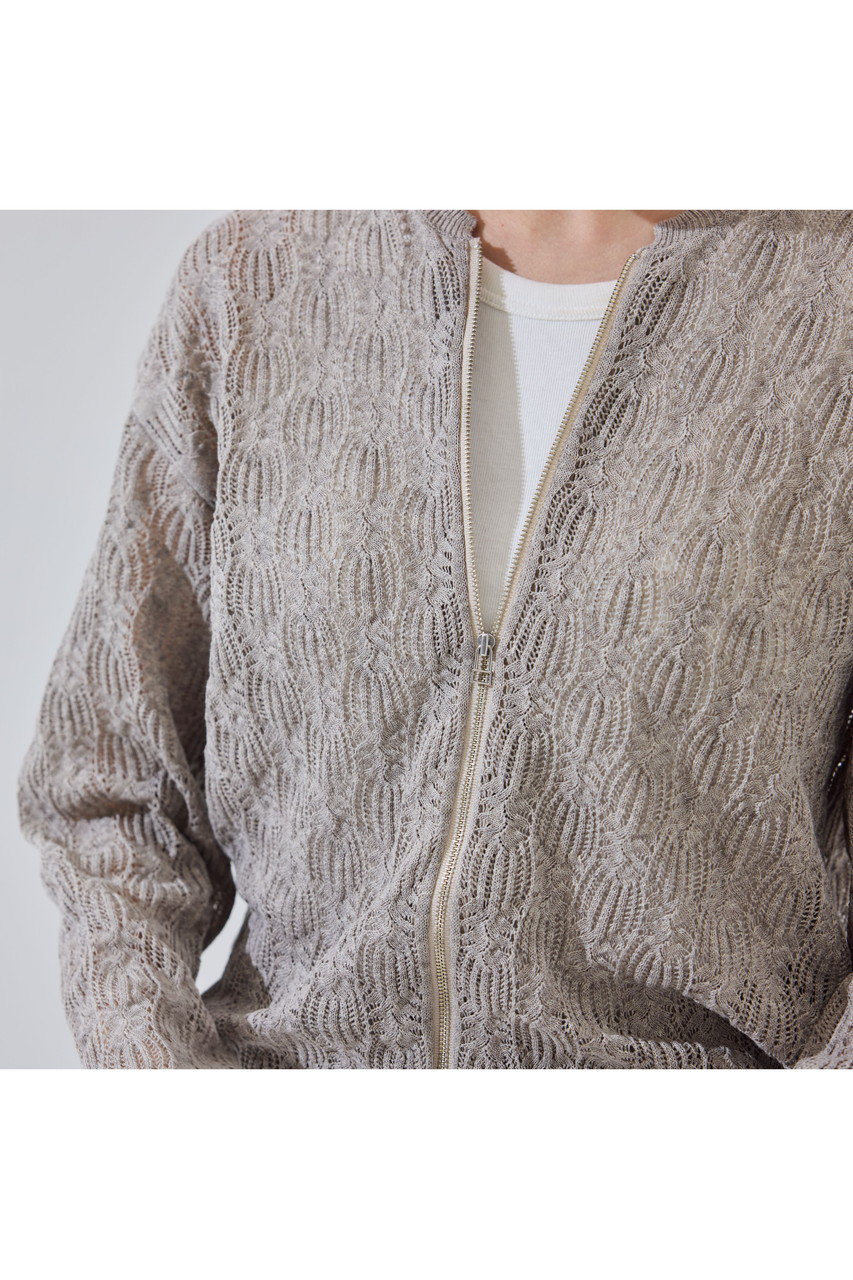 PRISTINE(プリスティン)｜爽ヤクレーシーニットブルゾン/グレー の通販