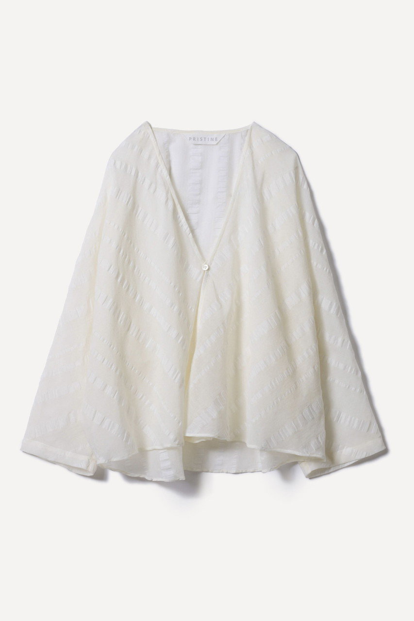 PRISTINE ラミーサッカードルマンローブ (ホワイト, M) プリスティン ELLE SHOP PRISTINE ラミーサッカードルマンローブ (ホワイト, M) プリスティン ELLE SHOP
