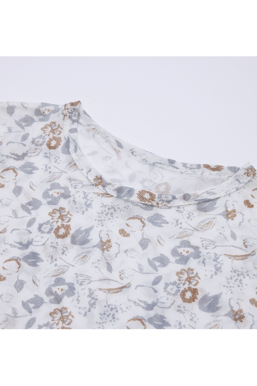 プリスティン◯flower メッシュTシャツ PRISTINE(プリスティン)｜flowerメッシュTシャツ/ホワイト の