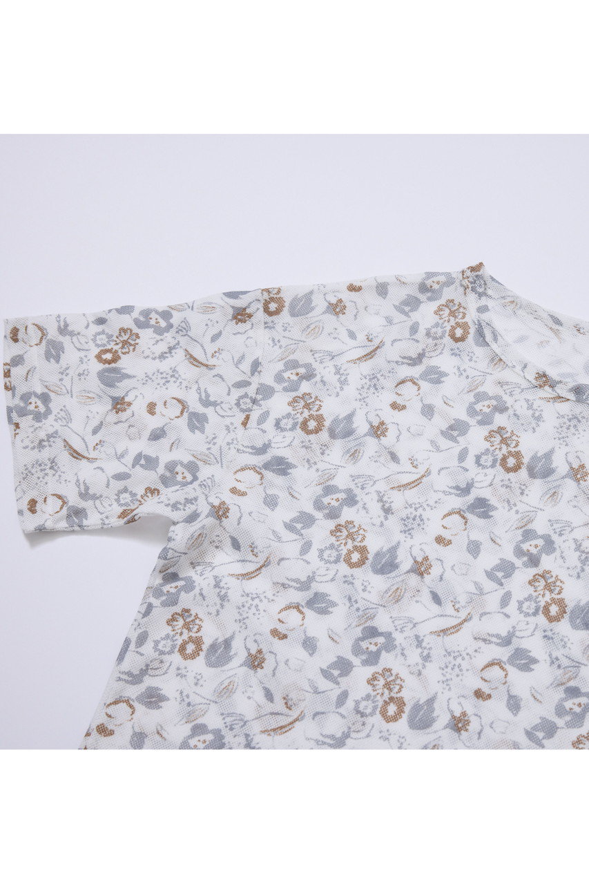 PRISTINE(プリスティン)｜flowerメッシュTシャツ/ホワイト の