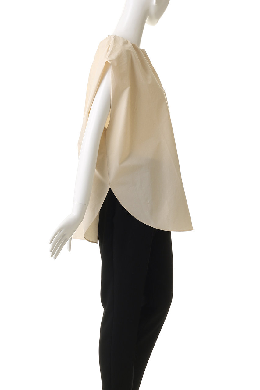 PRISTINE(プリスティン)｜タイプライターオーバルブラウス/ナチュラル