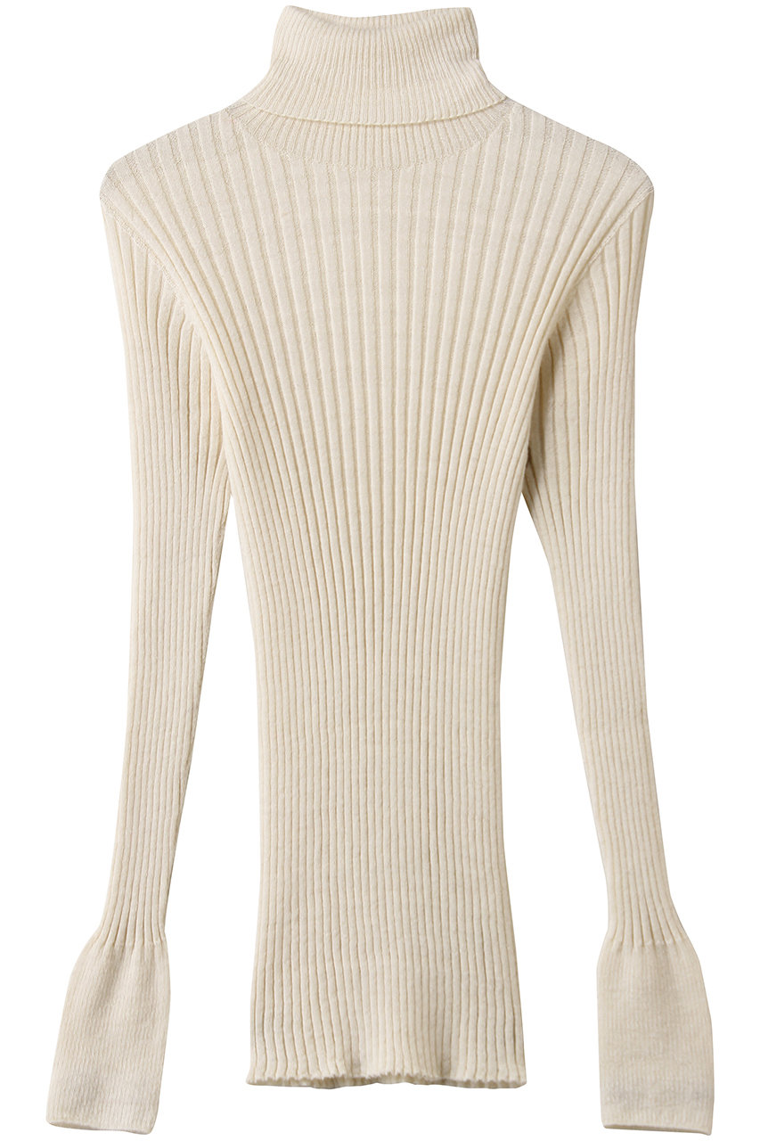 PRISTINE(プリスティン)｜アルパカ混リブタートルセーター/ナチュラル