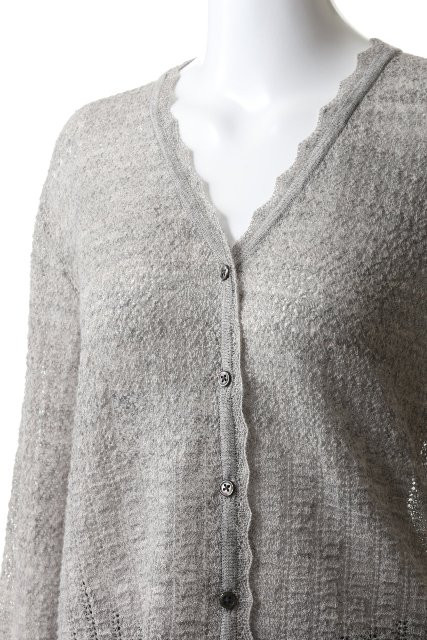 PRISTINE(プリスティン)｜アルパカレーシーニットカーディガン