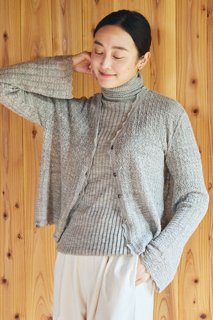 プリスティン/PRISTINEのアルパカレーシーニットカーディガン(110300/110303)