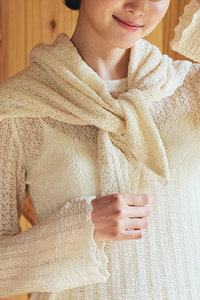 PRISTINE プリスティン ヤクレーシーニット カーディガン 透かし編み M ヤク透かし編みカーディガン / オーガニックコットン – PRISTINE