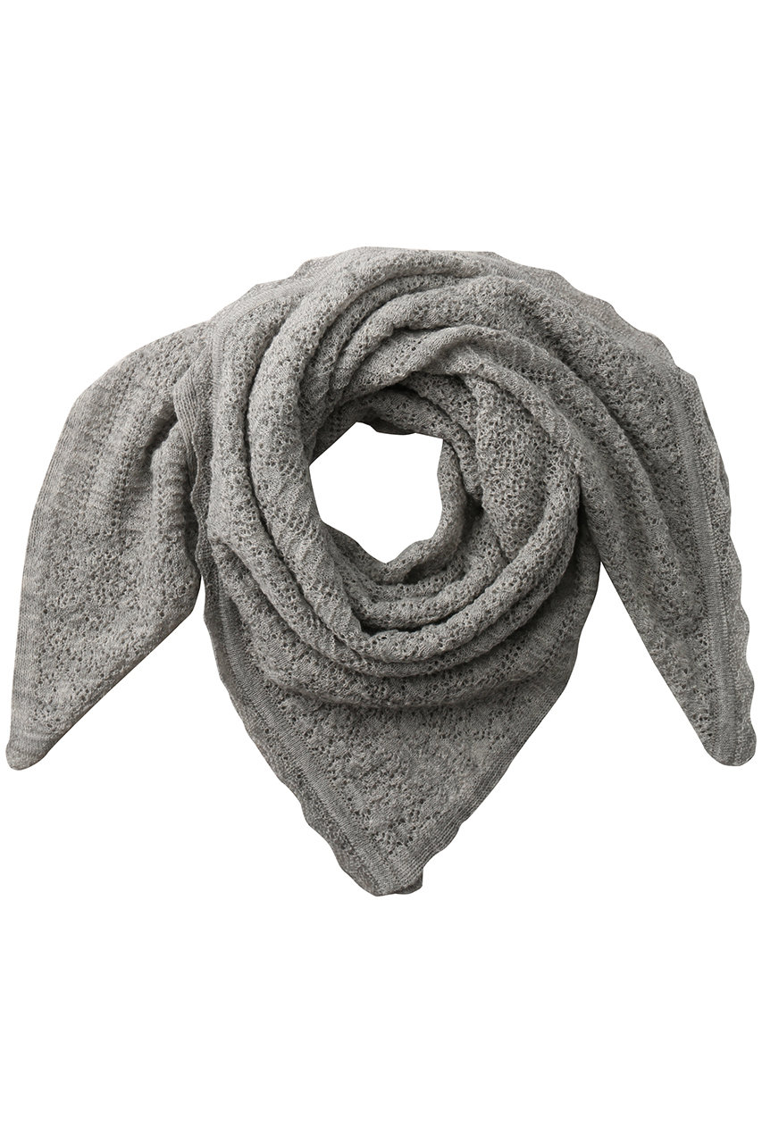 プリスティン/PRISTINEのアルパカレーシーニットスカーフ(グレー/465545)