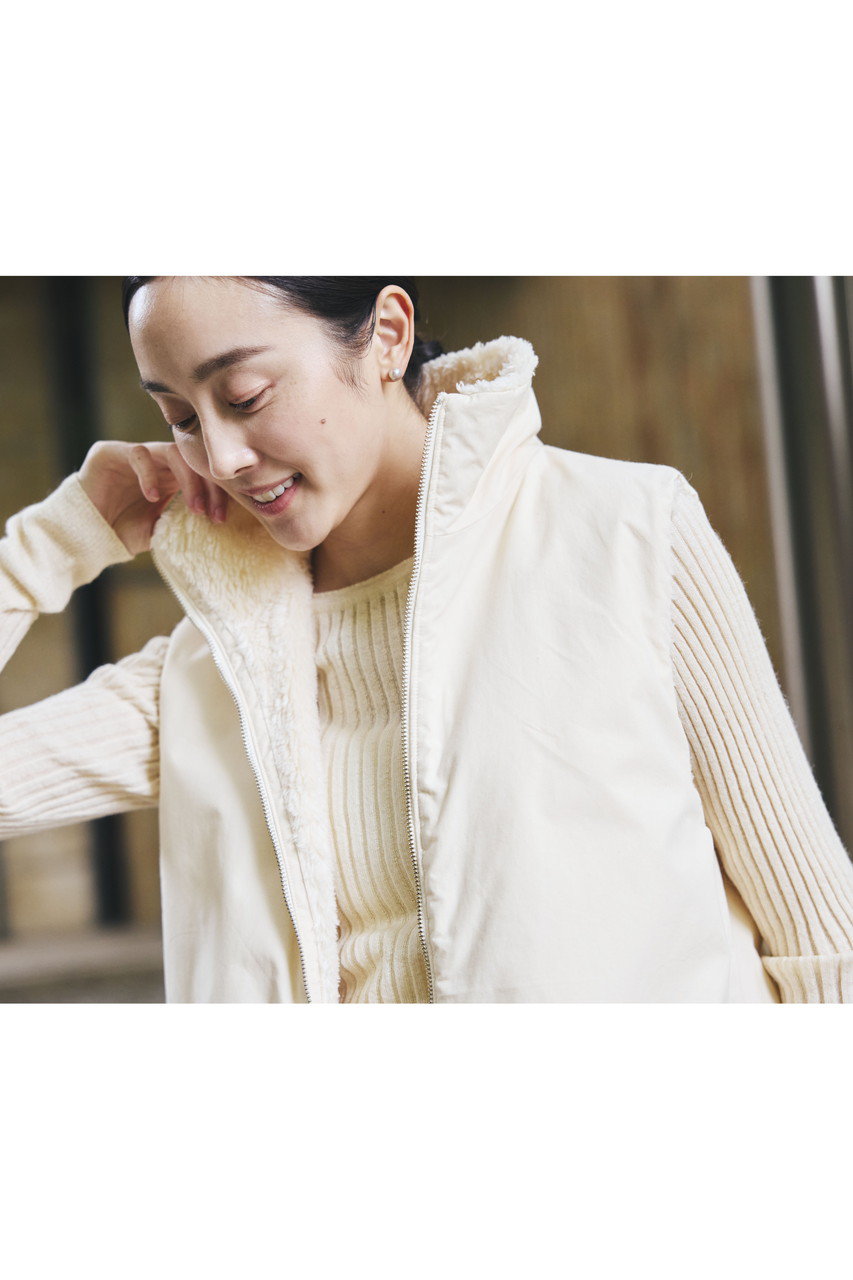 PRISTINE 新品 中綿入りファーZIP-UPベスト PRISTINE(プリスティン)｜タイプライターリバーシブルベスト