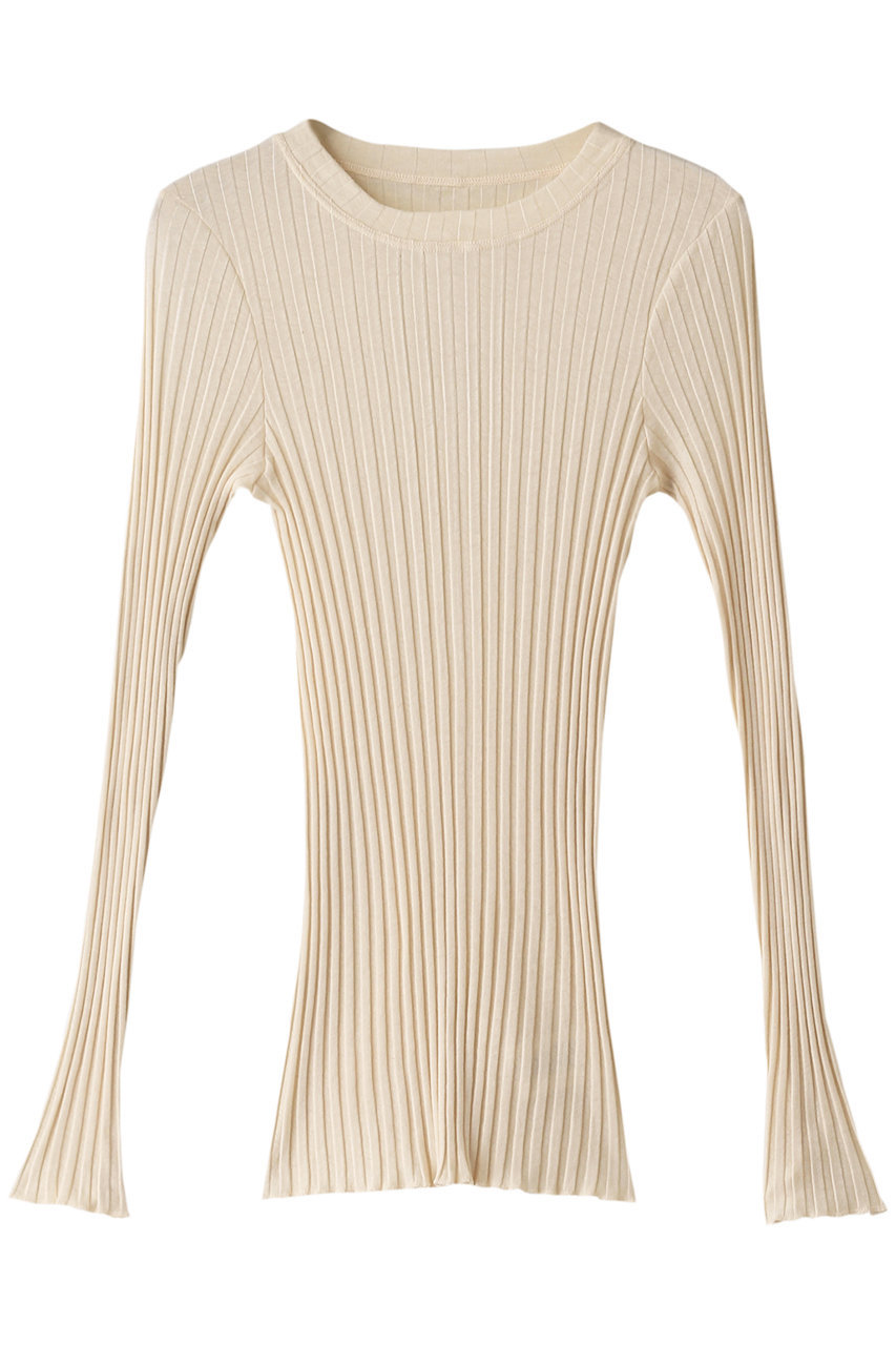 プリスティン/PRISTINEのカシミヤチューブワイドリブ　クルーＰＯ(ナチュラル/445510)