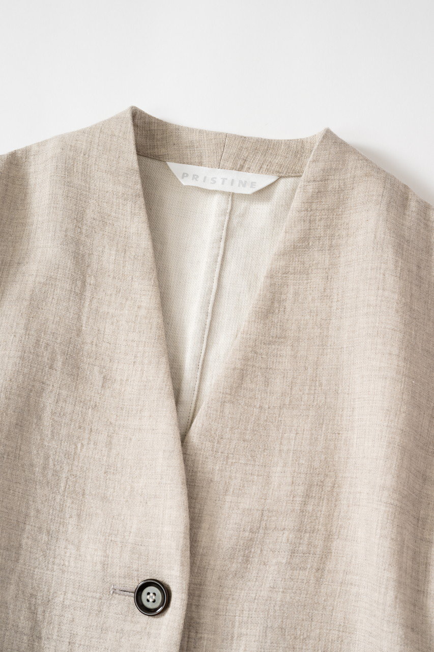 PRISTINE(プリスティン)｜コットンリネンヤク二重織ジャケット/グレー