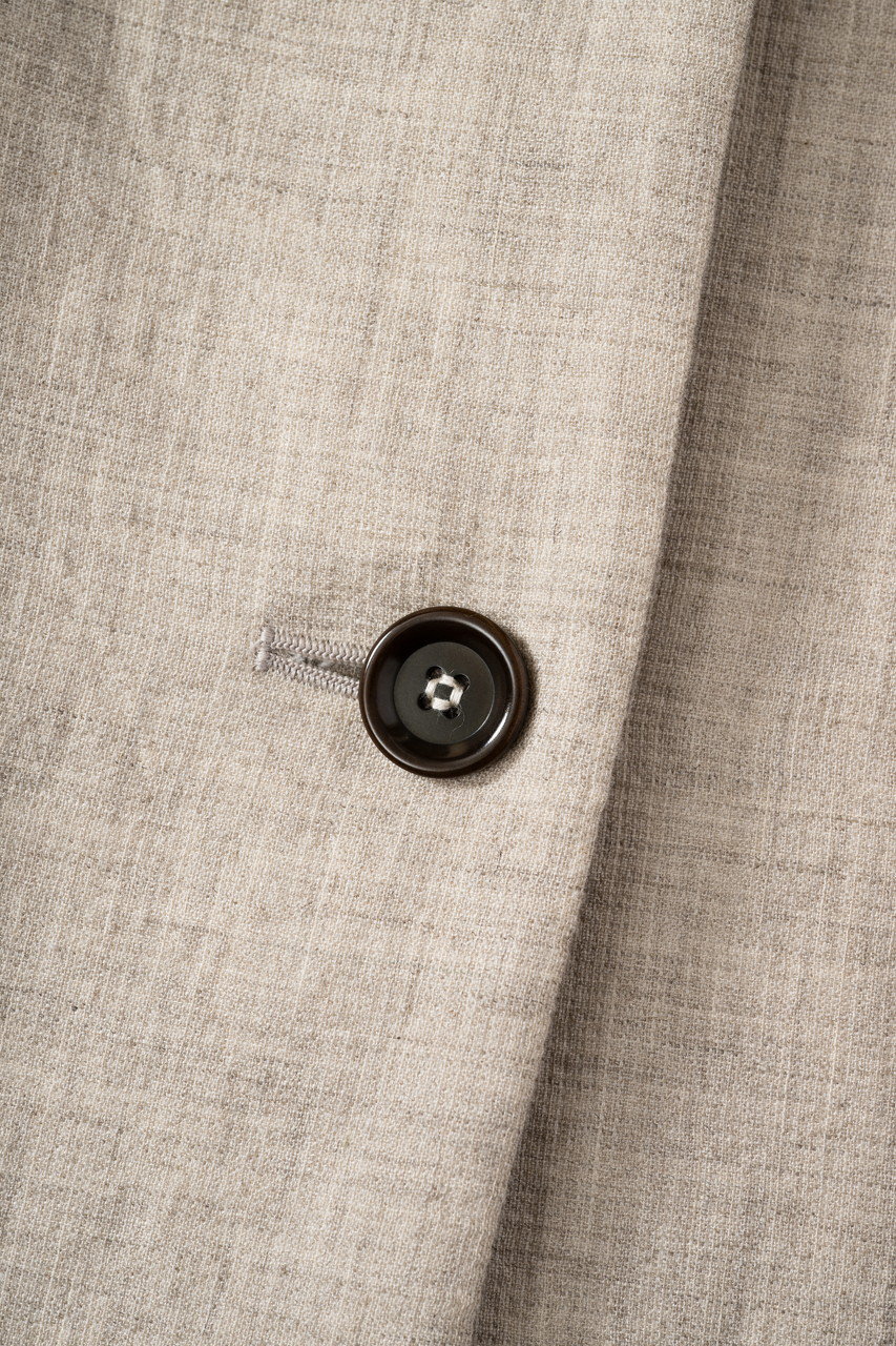 新品2026年春物新作PRISTINE コットンリネンヤク二重織りジャケット PRISTINE(プリスティン)｜コットンリネンヤク二重織ジャケット/グレー