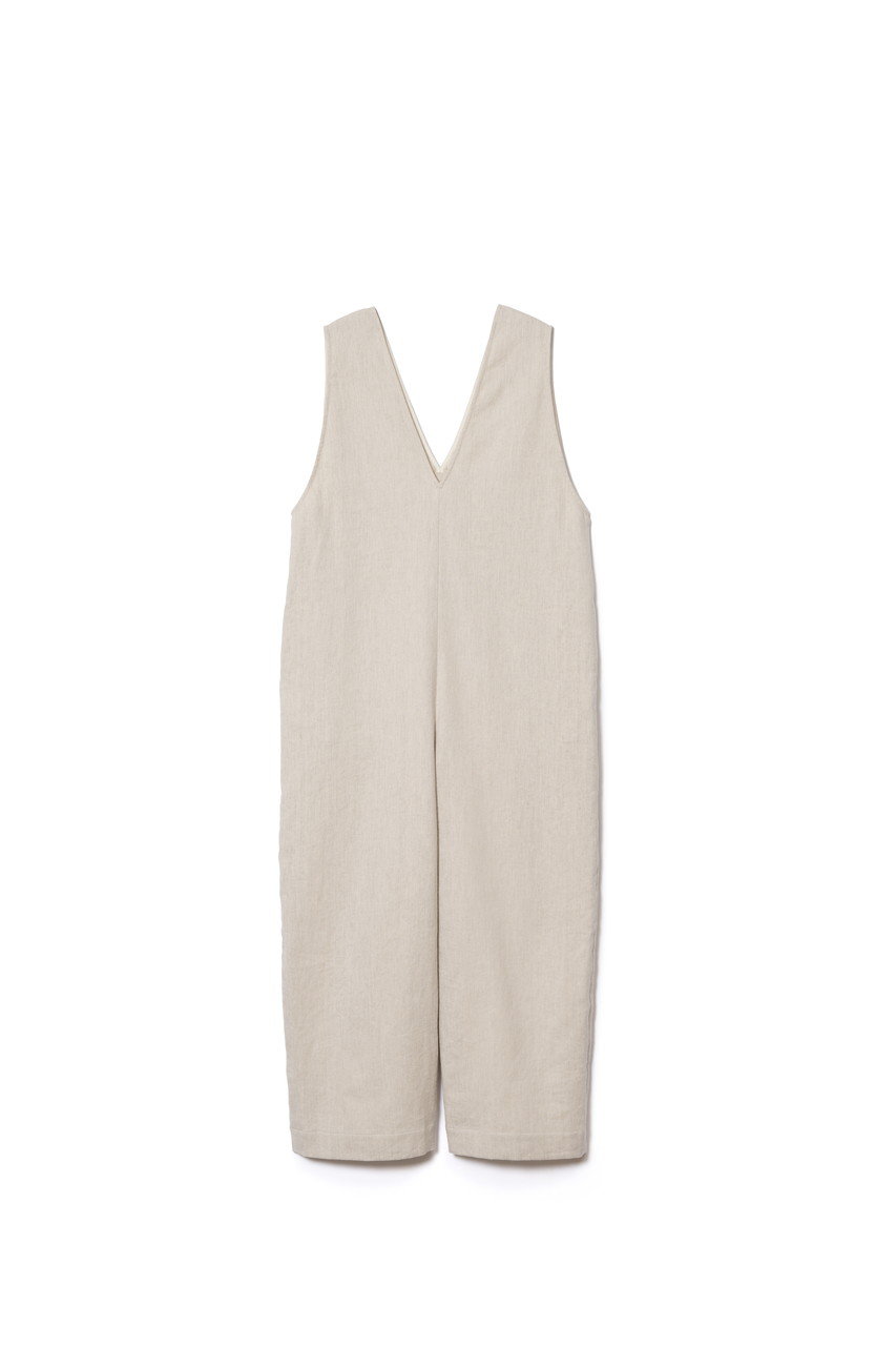 プリスティン/PRISTINEのコットンリネンツイルオールインワン(グレー/416660)