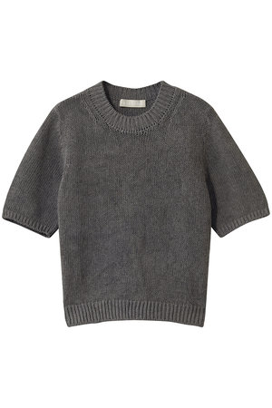 プリスティン/PRISTINEの和紙コットンローゲージ半袖ニット（染）(110300/110301)