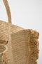 ラフィアフリルトートバッグ プリスティン/PRISTINE