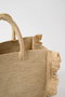 ラフィアフリルトートバッグ プリスティン/PRISTINE