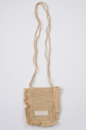 プリスティン/PRISTINEのラフィアミニショルダーバッグ