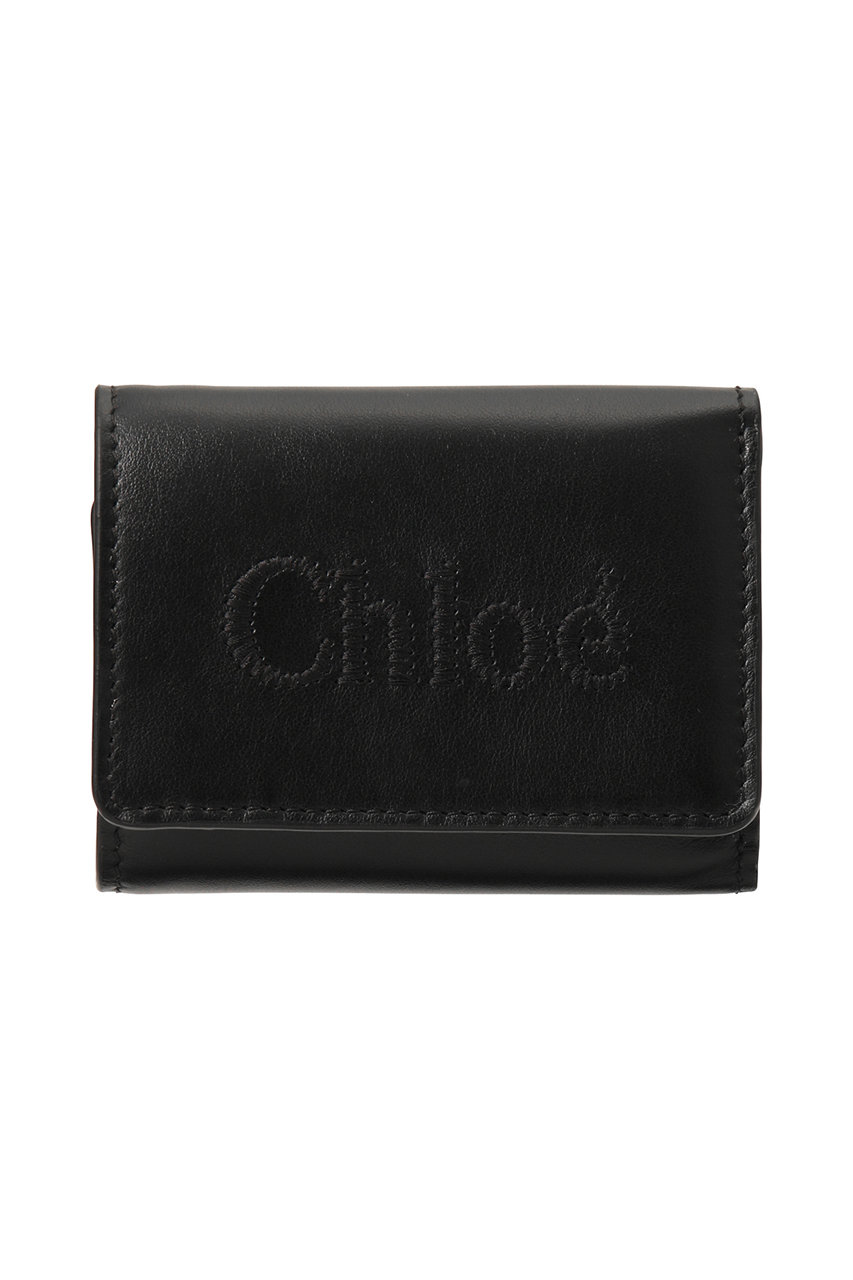 Chloe CHLOE SENSE 三つ折りミニ財布 (ブラック, F) クロエ ELLE SHOP