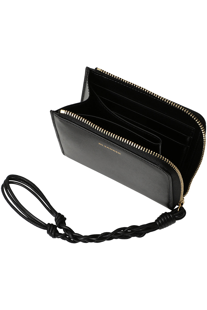 JIL SANDER(ジル サンダー)｜TANGLE CREDIT CARD PURSE/ブラック の通販｜ELLESHOP・(エル・ショップ)